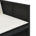 Set de muebles jardín 17 pzas con cojines ratán sintético negro