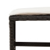 Set de muebles jardín 17 pzas con cojines ratán sintético negro
