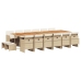 Set comedor de jardín 17 pzas con cojines ratán sintético beige