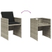 Set comedor de jardín 9 pzas cojines ratán sintético gris claro