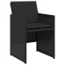 Set comedor de jardín con cojines 13 pzas ratán sintético negro