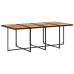 Set comedor de jardín con cojines 13 pzas ratán sintético negro