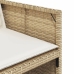 Set comedor de jardín con cojines 15 pzas ratán sintético beige