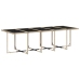 Set comedor de jardín con cojines 15 pzas ratán sintético beige