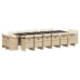 Set comedor de jardín 17 pzas con cojines ratán sintético beige