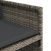 Set comedor de jardín 17 pzas y cojines ratán sintético gris