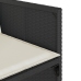 Set de muebles jardín 5 pzas con cojines ratán sintético negro