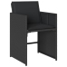 Set de muebles jardín 5 pzas con cojines ratán sintético negro