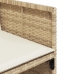 Set comedor de jardín 7 pzas con cojines ratán sintético beige
