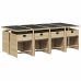 Set comedor de jardín 9 pzas con cojines ratán sintético beige