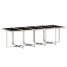 Set de comedor de jardín 11 pzas y cojines ratán sintético gris