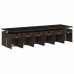 Set muebles de jardín 13 pzas y cojines ratán sintético marrón