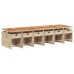 Set comedor de jardín con cojines 13 pzas ratán sintético beige