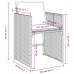 Set de comedor de jardín 11 pzas y cojines ratán sintético gris
