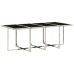 Set comedor jardín y cojines 13 pzas ratán sintético gris claro