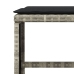 Set comedor jardín y cojines 13 pzas ratán sintético gris claro