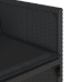 Set comedor de jardín con cojines 15 pzas ratán sintético negro