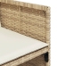 Set comedor de jardín con cojines 15 pzas ratán sintético beige