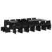 Set de muebles jardín 17 pzas con cojines ratán sintético negro
