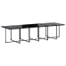 Set de muebles jardín 17 pzas con cojines ratán sintético negro