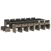 Set comedor de jardín 17 pzas y cojines ratán sintético gris