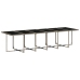Set comedor de jardín 17 pzas y cojines ratán sintético gris