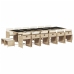 Set comedor de jardín 17 pzas con cojines ratán sintético beige
