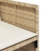 Set comedor de jardín 17 pzas con cojines ratán sintético beige