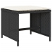 Set de muebles jardín 17 pzas con cojines ratán sintético negro