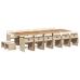 Set comedor de jardín 17 pzas con cojines ratán sintético beige