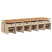 Set comedor de jardín 17 pzas con cojines ratán sintético beige