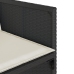 Set comedor de jardín con cojines 13 pzas ratán sintético negro