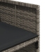 Set comedor de jardín con cojines 13 pzas ratán sintético gris