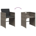 Set comedor de jardín con cojines 13 pzas ratán sintético gris