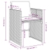 Set comedor de jardín con cojines 13 pzas ratán sintético gris