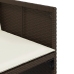 Set muebles de jardín 13 pzas y cojines ratán sintético marrón