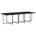 Set comedor de jardín con cojines 15 pzas ratán sintético negro
