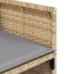 Set comedor de jardín con cojines 15 pzas ratán sintético beige