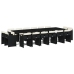 Set de muebles jardín 17 pzas con cojines ratán sintético negro