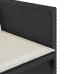 Set de muebles jardín 17 pzas con cojines ratán sintético negro
