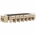 Set comedor de jardín 17 pzas con cojines ratán sintético beige