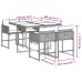 Set comedor de jardín 5 pzas cojines ratán sintético gris claro