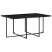 Set de comedor de jardín 7 pzas y cojines ratán sintético negro