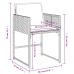 Set comedor de jardín 7 pzas con cojines ratán sintético marrón