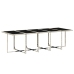 Set de comedor de jardín 11 pzas y cojines ratán sintético gris