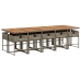 Set de comedor de jardín 11 pzas y cojines ratán sintético gris