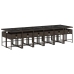 Set muebles de jardín 13 pzas y cojines ratán sintético marrón