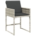 Set comedor jardín y cojines 13 pzas ratán sintético gris claro