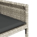 Set comedor jardín y cojines 13 pzas ratán sintético gris claro