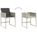Set comedor jardín y cojines 13 pzas ratán sintético gris claro